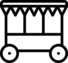 Circus Wagon Sketch Drawing Svg, Free Vectors File